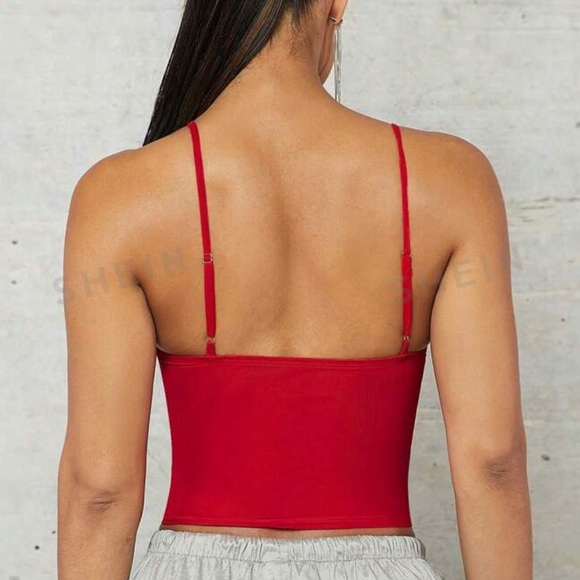 Women's Solid Color 3d Flower Decorated Camisole Tank Top - Picture 4 of 5